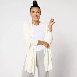 New With Tags Barefoot Dreams Cozychic Ultra Lite Wrap Sweater Ivory XXS/XS